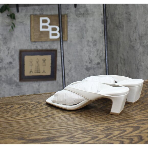 NWT Steve Madden Women's Ninna Blade Heel Thong Sandals NINN02S1 White 7.5M - Picture 7 of 12